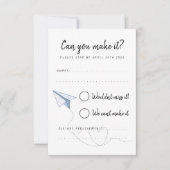 Carte de réponse RSVP pour le mariage 'Faire ses v (Devant)