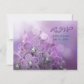 Carte de réponse RSVP pour le mariage Orchidée Pou (Dos)
