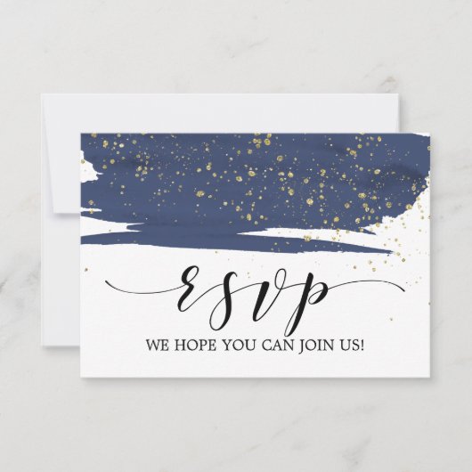 Carte de réponse RSVP pour le site web de mariage  (Devant)