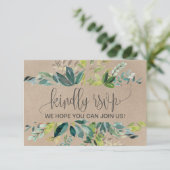 Carte de réponse RSVP pour le site web de mariage (Debout devant)