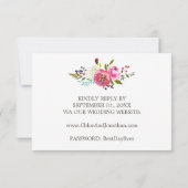 Carte de réponse RSVP pour le site Web du bouquet  (Dos)