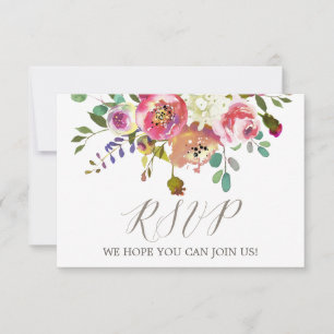 Carte de réponse RSVP pour le site Web du bouquet
