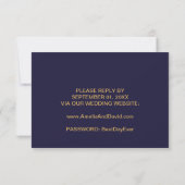 Carte de réponse RSVP pour le site web du mariage  (Dos)