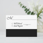 Carte de réponse RSVP pour les invitations de mari (Debout devant)