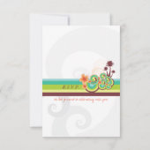 Carte de réponse RSVP pour les ondes tropicales Or (Dos)