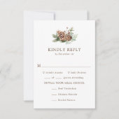 Carte de réponse RSVP pour les repas d'hiver (Devant)
