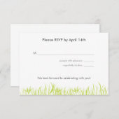 Carte de réponse RSVP pour l'herbe d'été (Devant / Derrière)