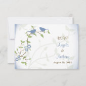 Carte de réponse RSVP pour mariage aux tourtereaux (Dos)