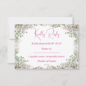 Carte de réponse RSVP pour mariage avec arche flor (Devant)
