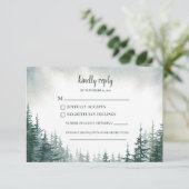 Carte de réponse RSVP pour mariage dans l'arbre de (Debout devant)