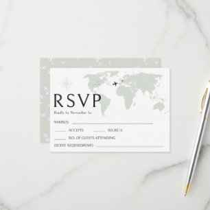 Carte de réponse RSVP pour mariage de destination