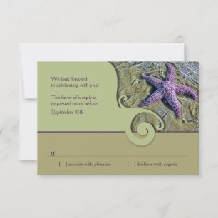Carte de réponse RSVP pour mariage de destination