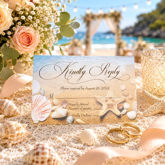Carte de réponse RSVP pour mariage élégant sur la
