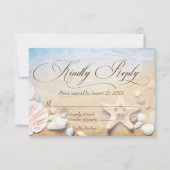 Carte de réponse RSVP pour mariage élégant sur la (Devant)