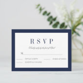 Carte de réponse RSVP pour mariage frontalier clas (Debout devant)