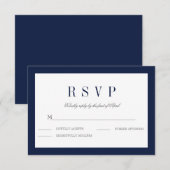 Carte de réponse RSVP pour mariage frontalier clas (Devant / Derrière)