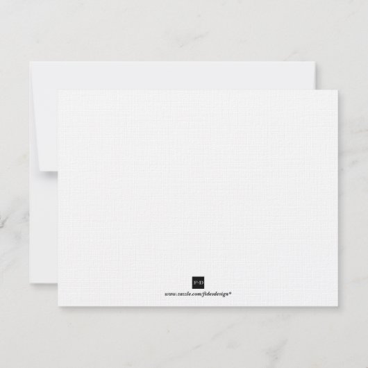 Carte de réponse RSVP pour mariage frontière bleu  (Dos)