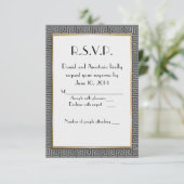 Carte de réponse RSVP pour mariage grec (Debout devant)