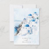 Carte de réponse RSVP pour mariage grec (Dos)