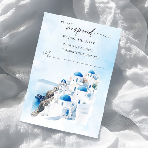 Carte de réponse RSVP pour mariage grec