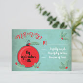 Carte de réponse RSVP pour mariage Manger Boire et (Debout devant)