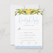 Carte de réponse RSVP pour mariage méditerranéen L (Devant)