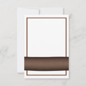 Carte de réponse RSVP pour mariage Ruban marron To (Dos)