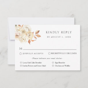 Carte de réponse RSVP pour mariage rustique d'auto