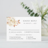 Carte de réponse RSVP pour mariage rustique d'auto (Debout devant)