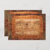 Carte de réponse RSVP pour mariage Safari africain (Devant / Derrière)