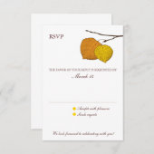 Carte de réponse RSVP pour paire de trembles d'aut (Devant / Derrière)