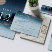 Carte de réponse RSVP pour paysage couleur bleu nu