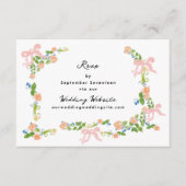 Carte de réponse RSVP pour site web de mariage au (Devant)