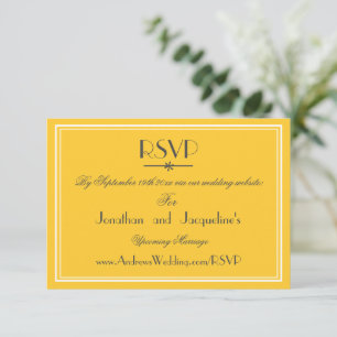 Carte de réponse RSVP pour site web de mariage chi