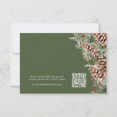 Carte de réponse RSVP pour un hiver vert (Dos)