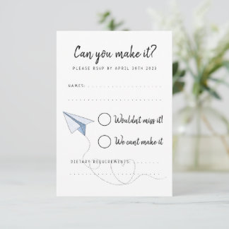Carte de réponse RSVP pour un mariage 'Faire ses v