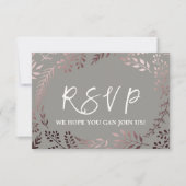 Carte de réponse RSVP pour un site web de mariage (Devant)