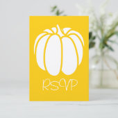 Carte de réponse RSVP Pumpkin Patch en jaune (Debout devant)