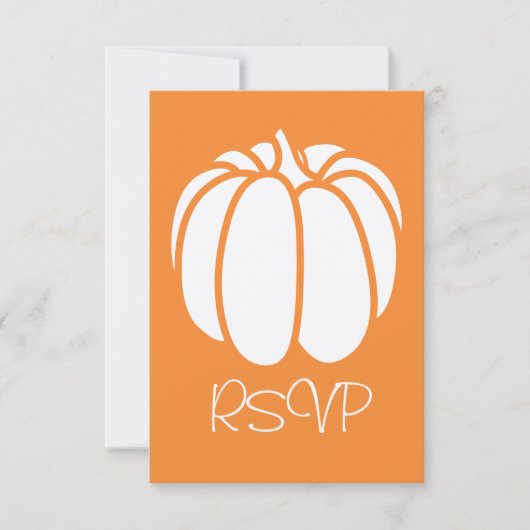 Carte de réponse RSVP Pumpkin Patch en orange (Devant)