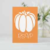 Carte de réponse RSVP Pumpkin Patch en orange (Debout devant)