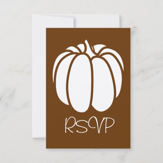 Carte de réponse RSVP Pumpkin Patch in Chocolate (Devant)