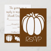 Carte de réponse RSVP Pumpkin Patch in Chocolate (Devant / Derrière)