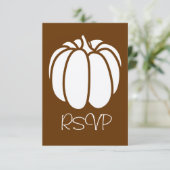 Carte de réponse RSVP Pumpkin Patch in Chocolate (Debout devant)
