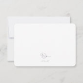 Carte de réponse RSVP Purple Script Line Art (Dos)