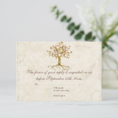 Carte de réponse RSVP Racines d'arbre tourbillonna (Debout devant)