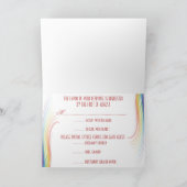 Carte de réponse RSVP Rainbow Wave (Intérieur)