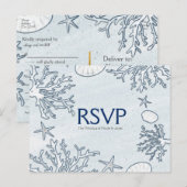 Carte de réponse RSVP Récif de corail de plage et  (Devant / Derrière)