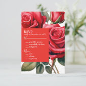 Carte de réponse RSVP Red Roses (Debout devant)