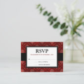 Carte de réponse RSVP Red Velvet 3,5 x 2,5 pouces  (Debout devant)