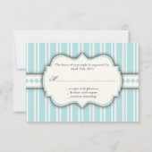 Carte de réponse RSVP religieuse vintage bande ble (Dos)